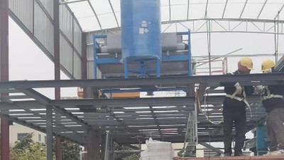 污水處理裝置壓濾機(jī)安裝及平臺(tái)搭建完工